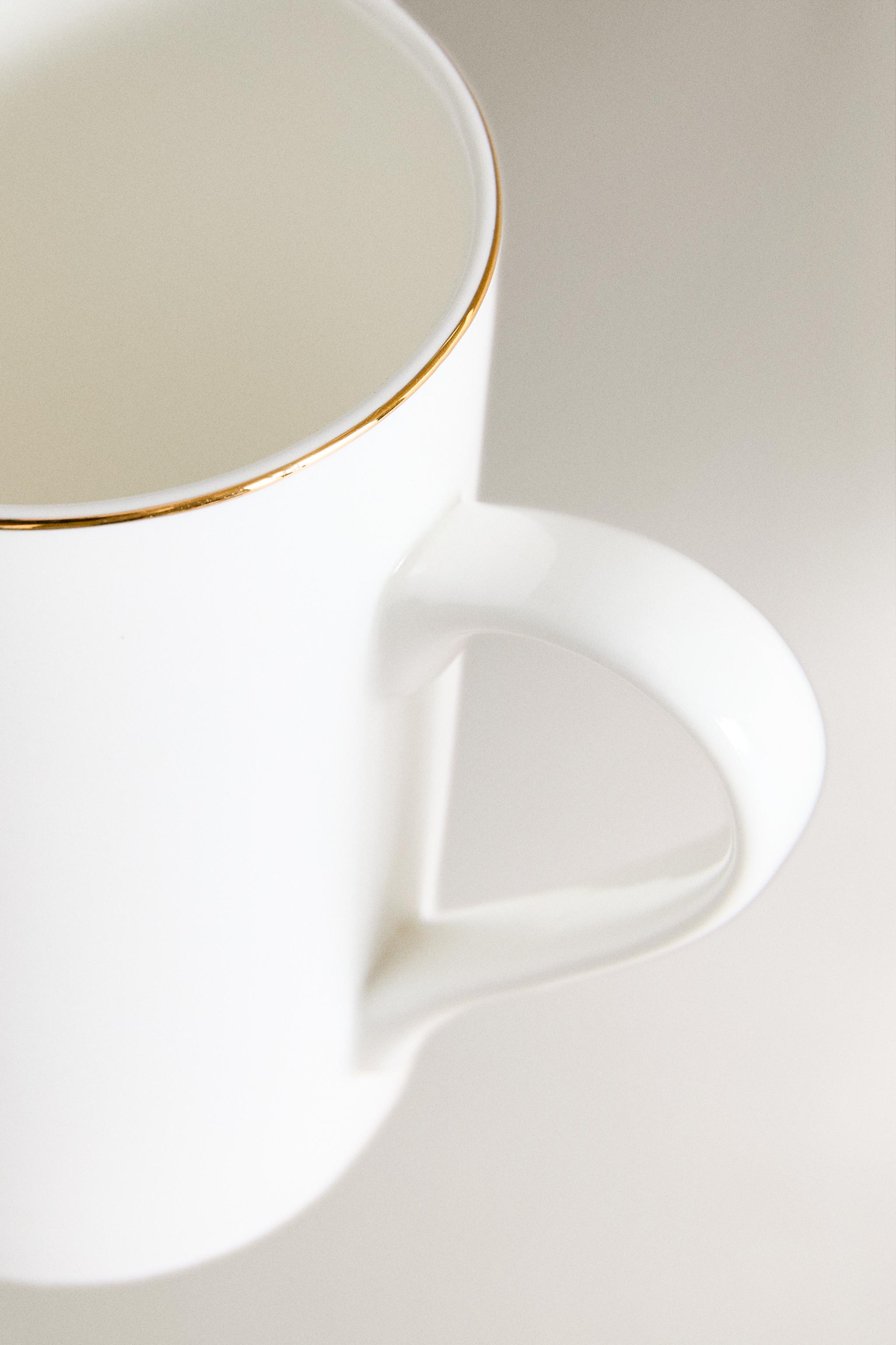 RIMMED BONE CHINA MUG