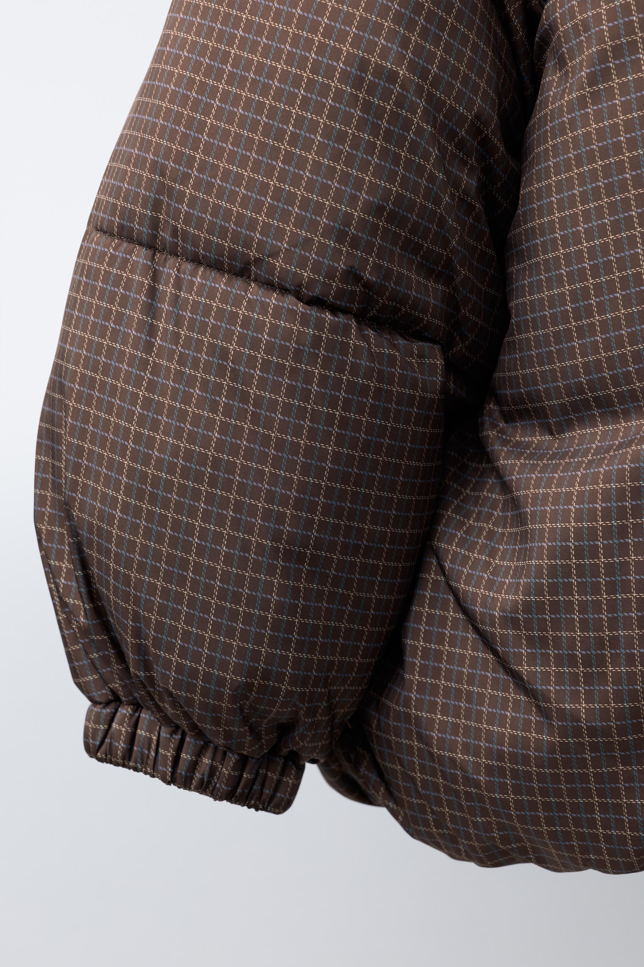 CHECKERED PUFFER JACKET