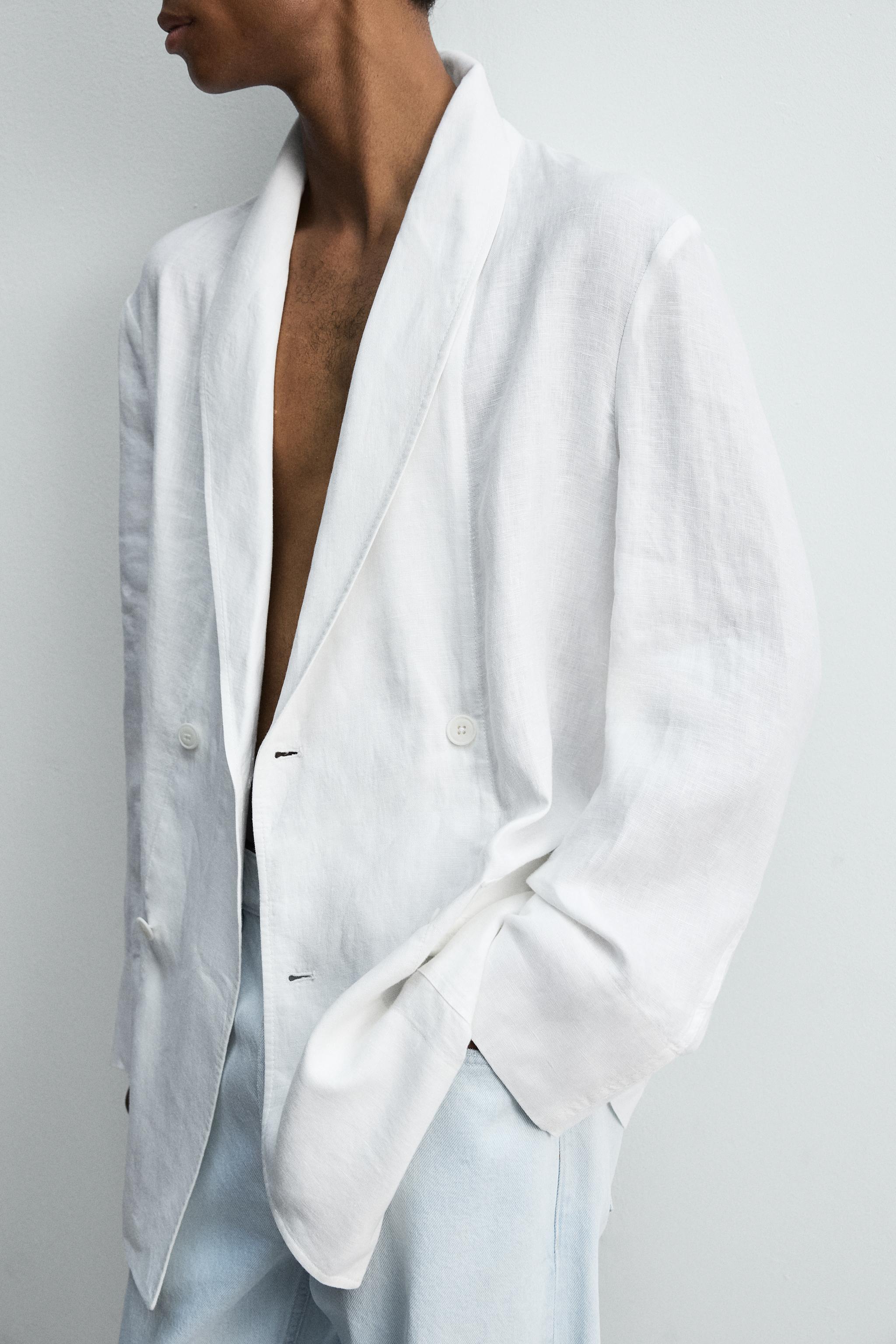 RELAXED FIT LINEN BLAZER