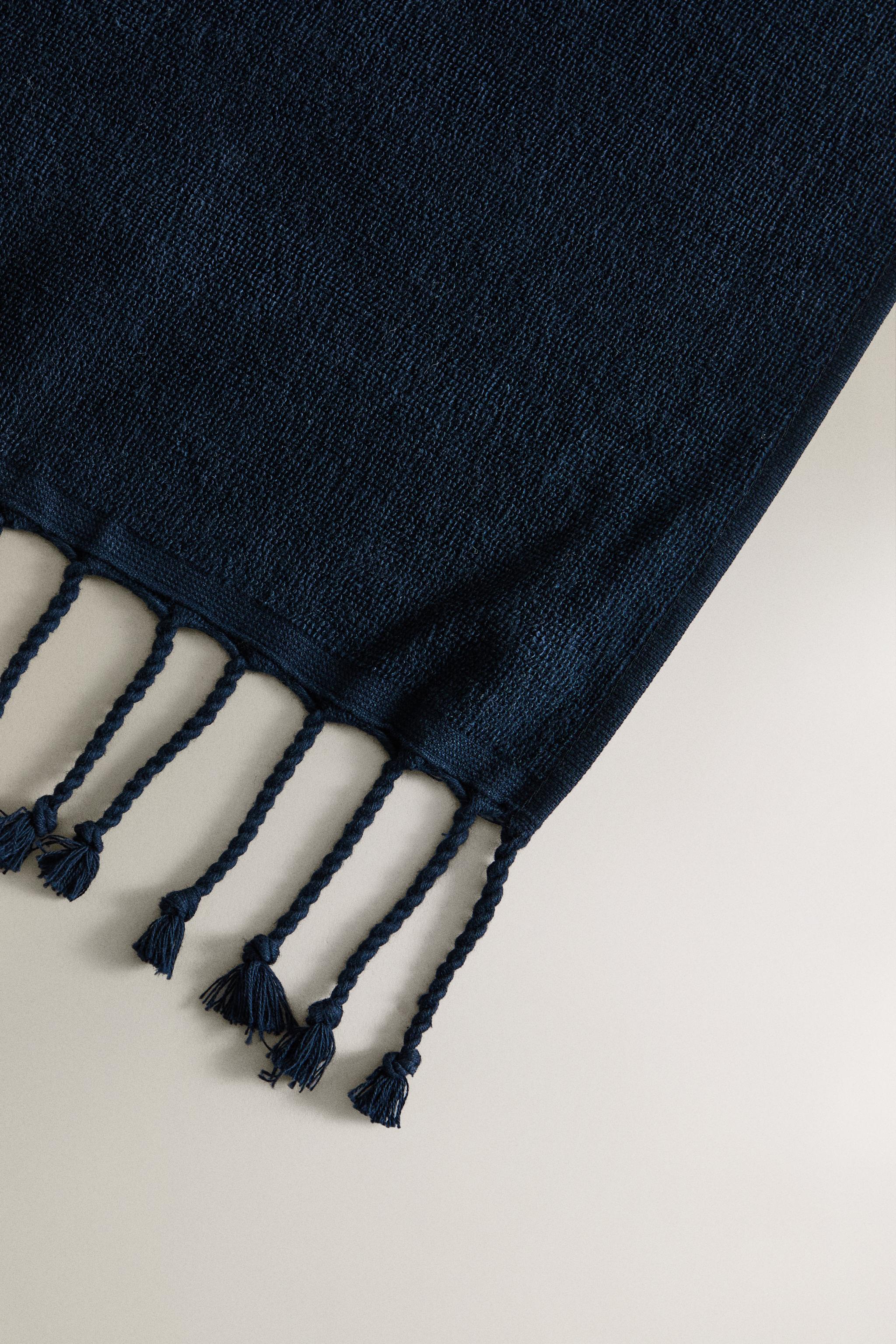 FRINGED COTTON BEACH TOWEL