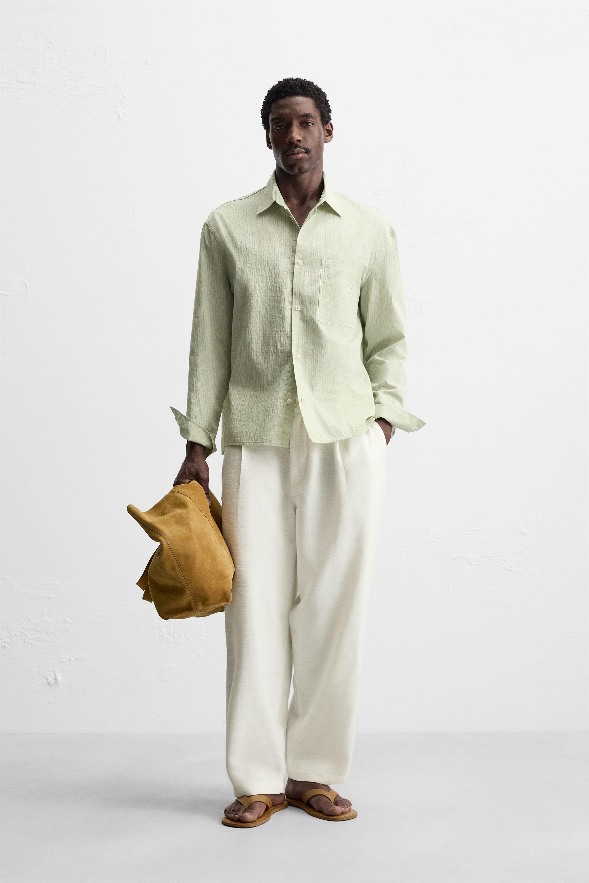 TEXTURED STRIPED SHIRT