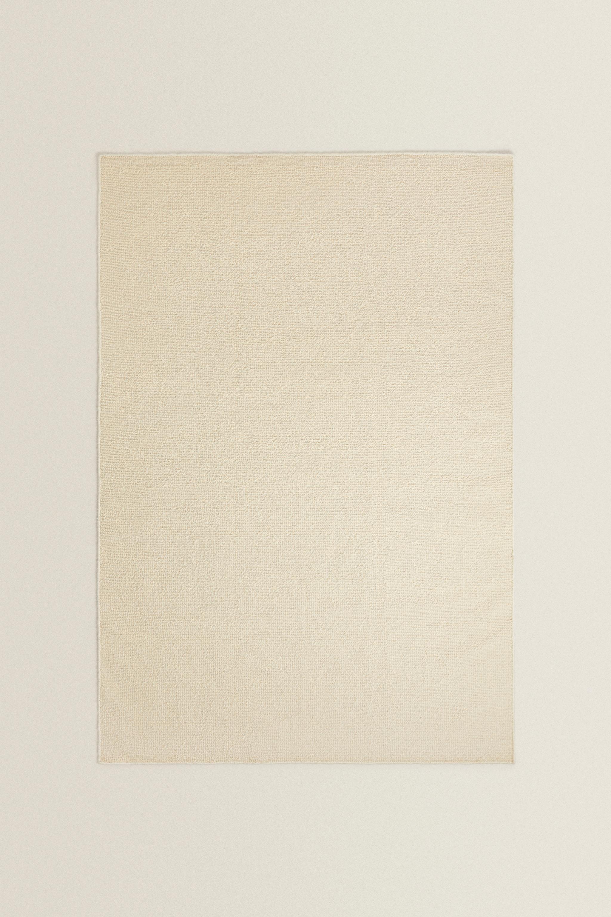 WAVY DETAIL WOOL AREA RUG