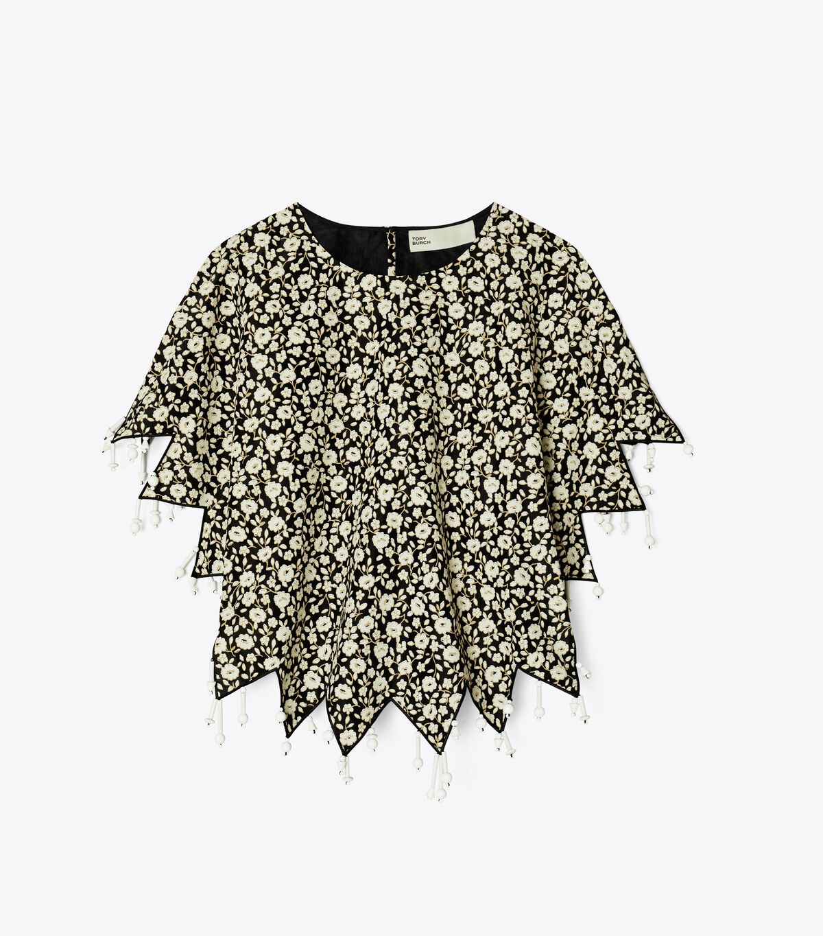Tory Burch Black Ditsy Floral Tops