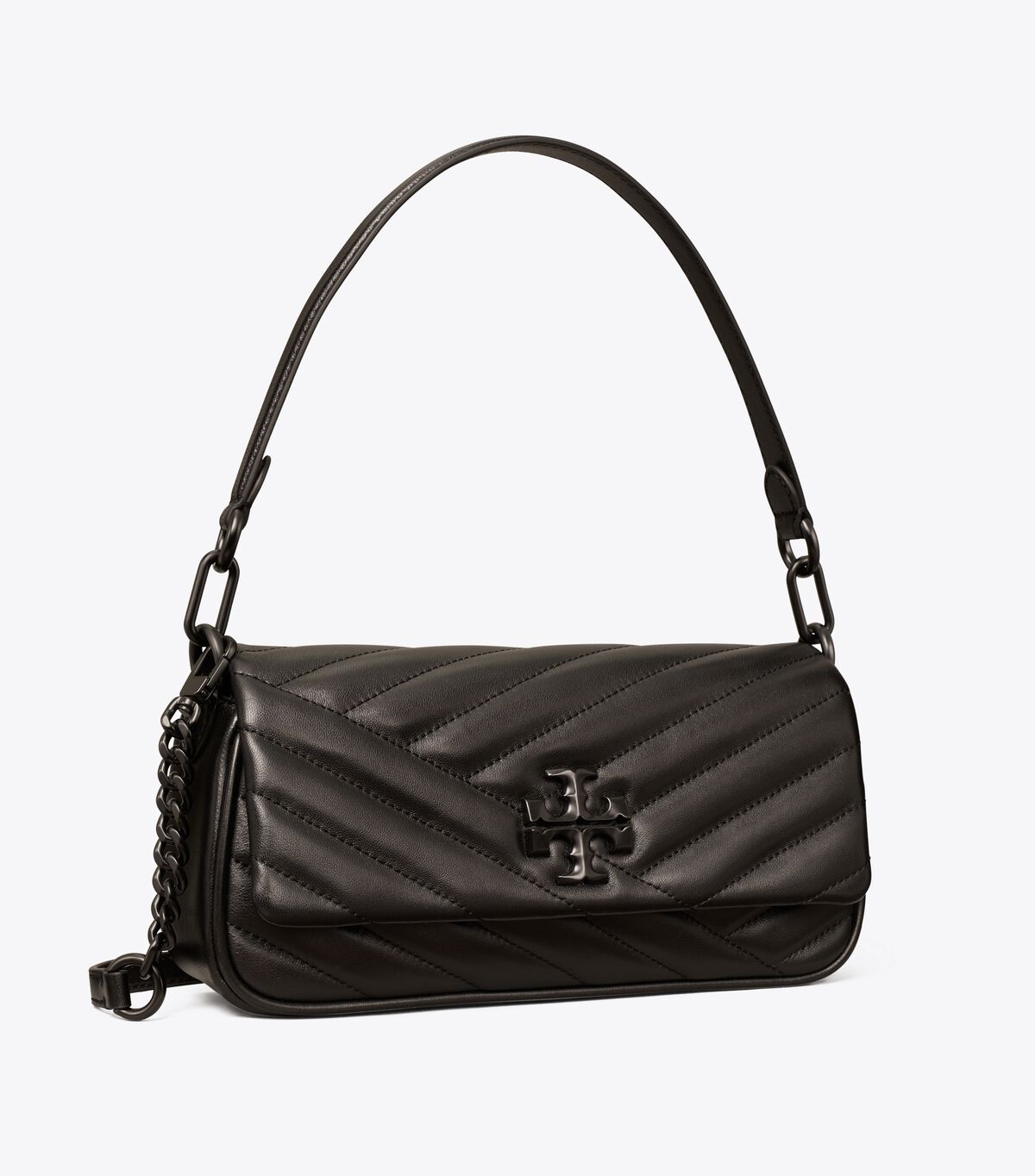 Tory Burch Black Small Kira Chevron Flap Shoulder Bags