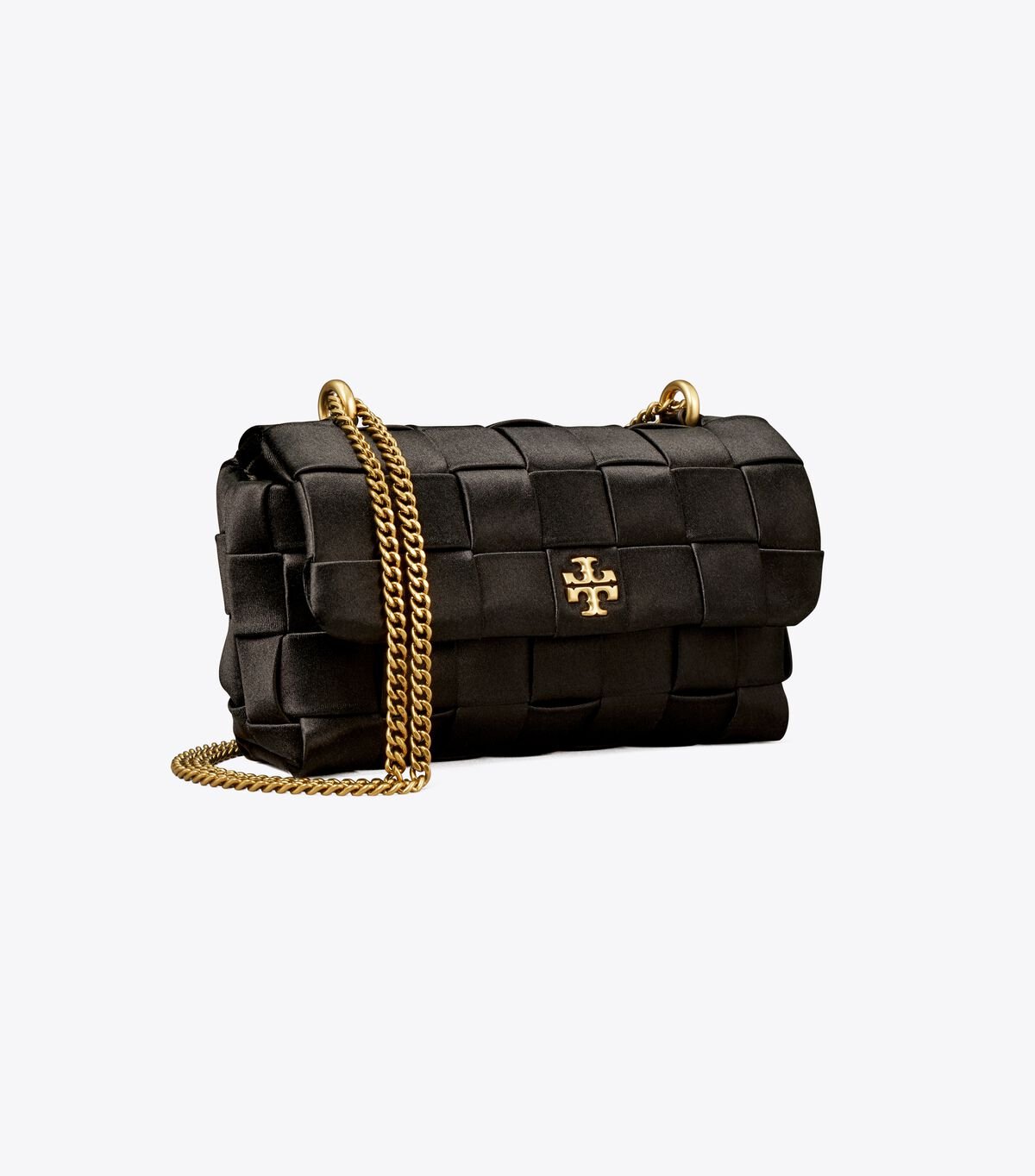 Tory Burch Black Mini Kira Woven Shoulder Bags
