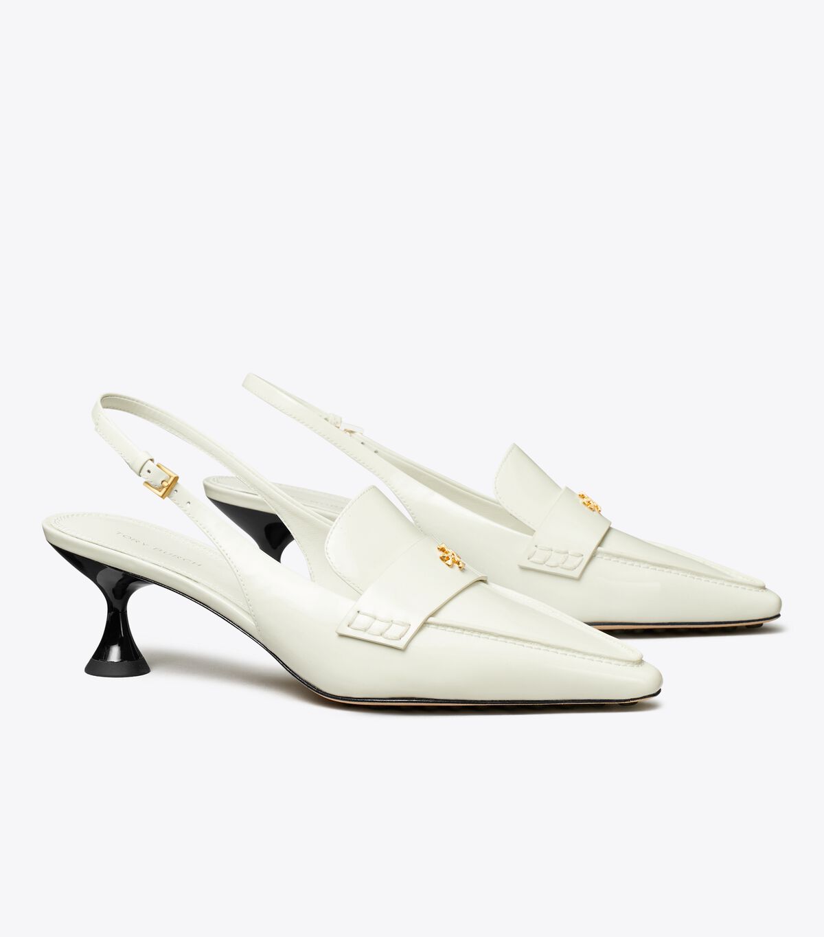 Tory Burch White Pointed Mules