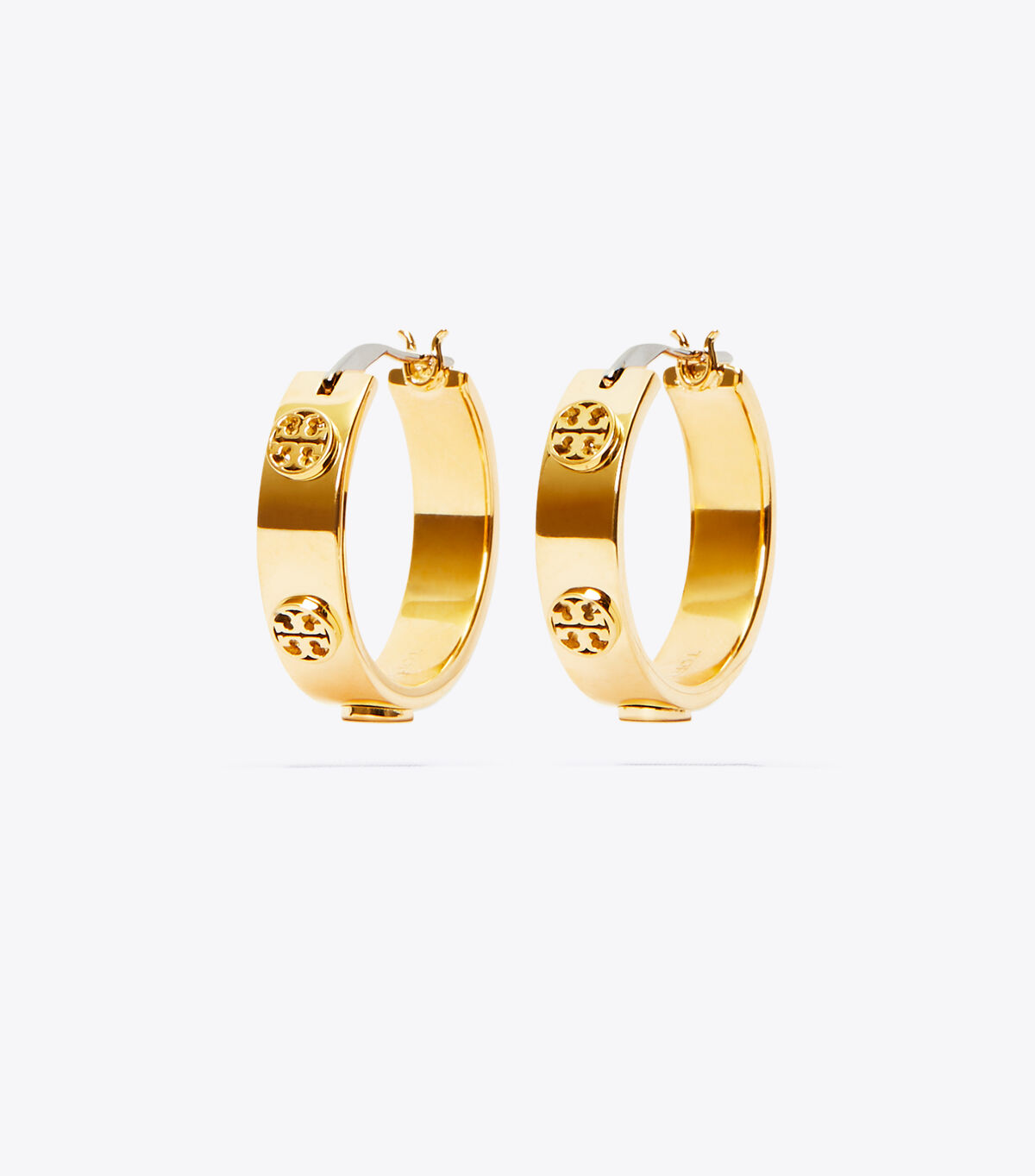 Tory Burch Gold Miller Stud Huggie Earrings