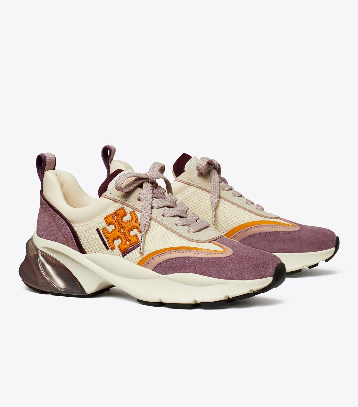 Tory Burch Cream / Light Purple Good Luck Sneakers