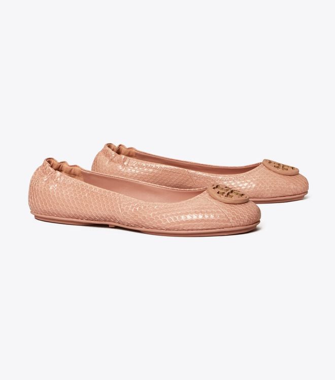 Tory Burch Pink Minnie Travel Ballet Flats