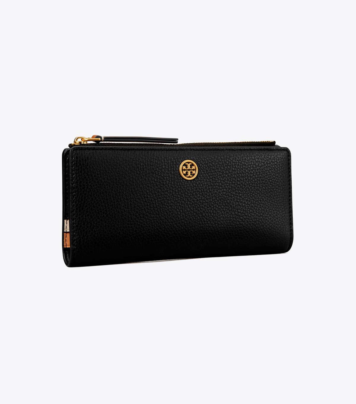 Tory Burch Black Robinson Pebbled Wallets