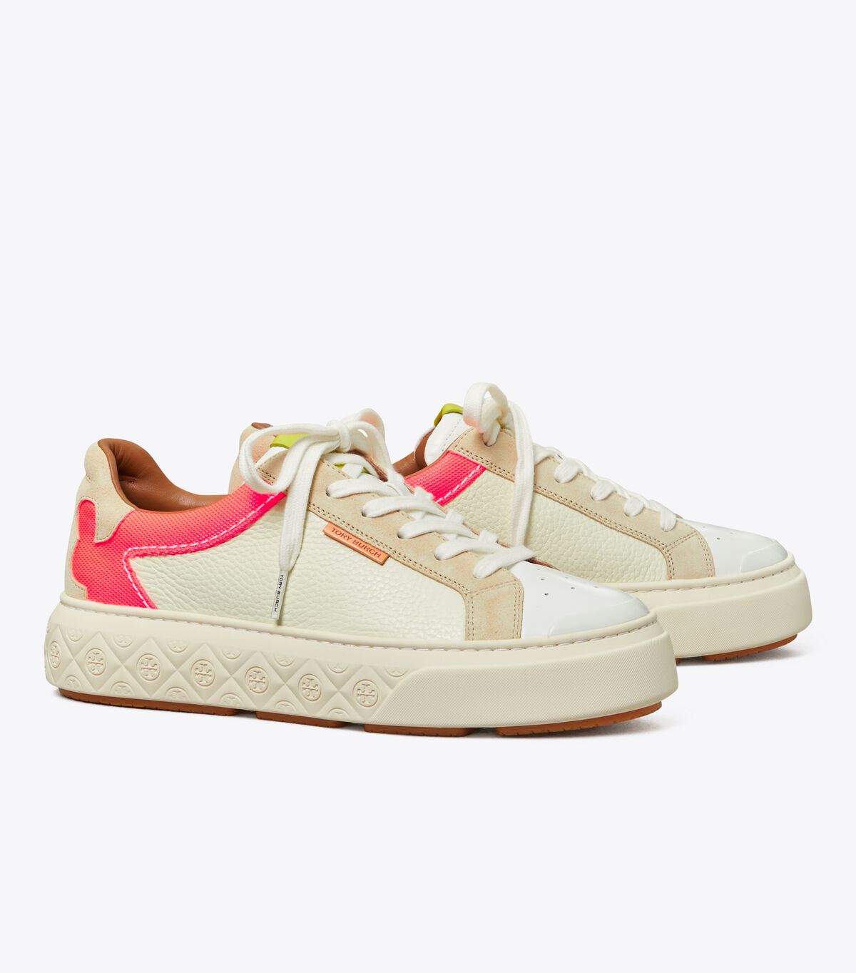 Tory Burch Cream / Pink Ladybug Sneakers