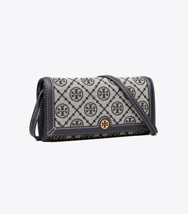 Tory Burch Navy T Monogram Crossbody Bags