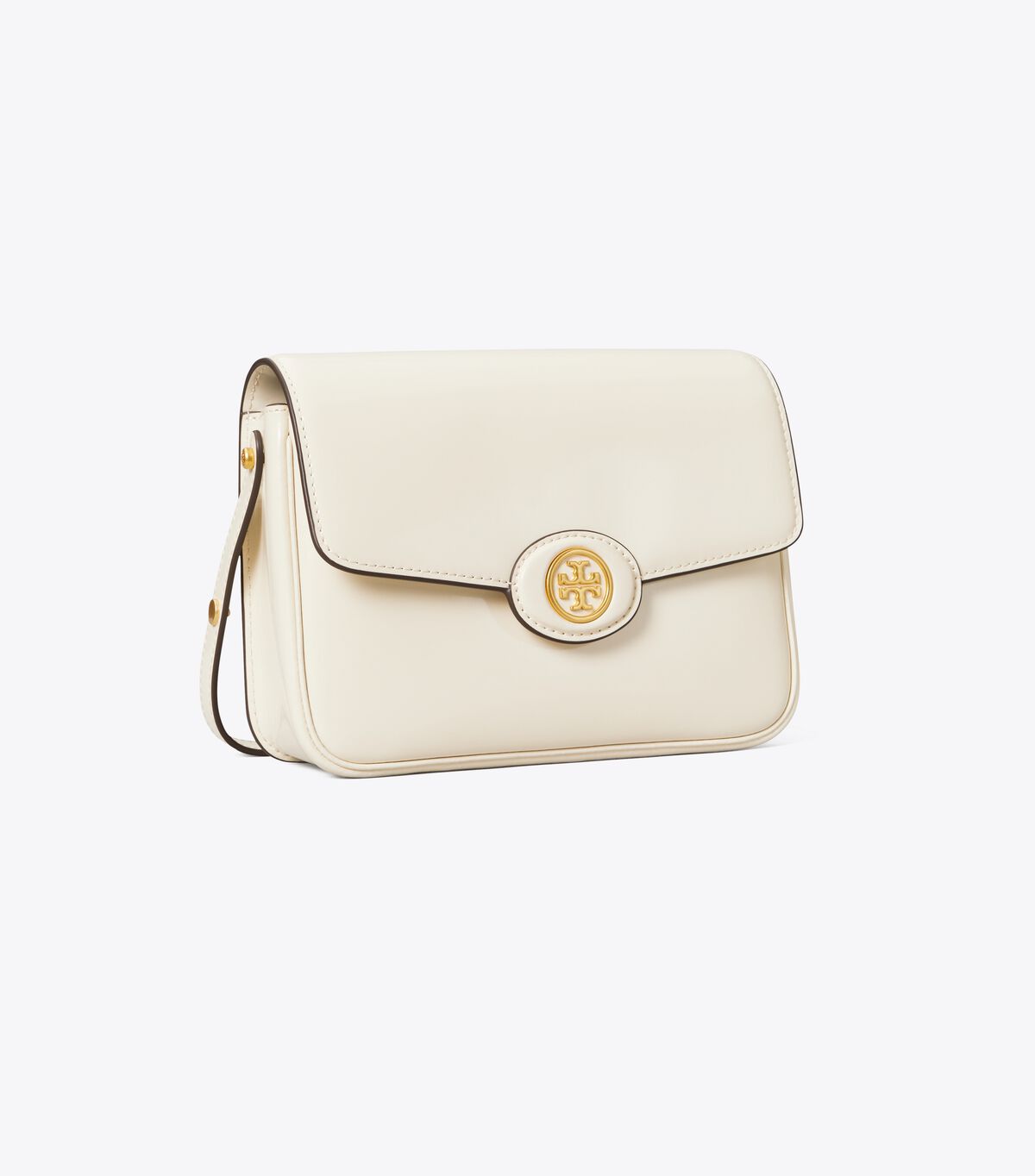 Tory Burch White Robinson Spazzolato Convertible Shoulder Bags