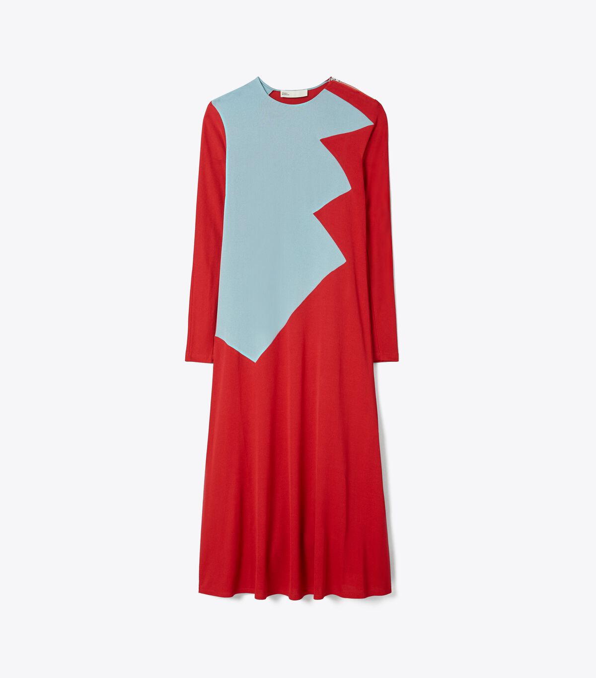Tory Burch Red Colorblock Honeycomb Dress
