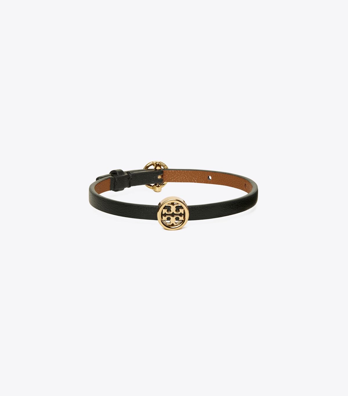 Tory Burch Gold / Black Miller Leather Bracelet