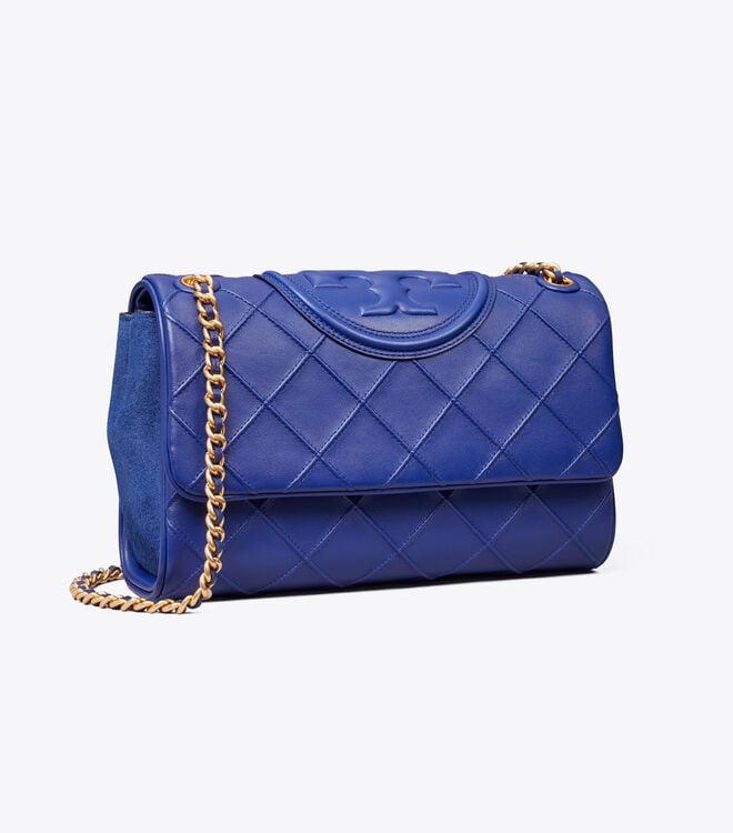 Tory Burch Navy Fleming Soft Convertible Shoulder Bags