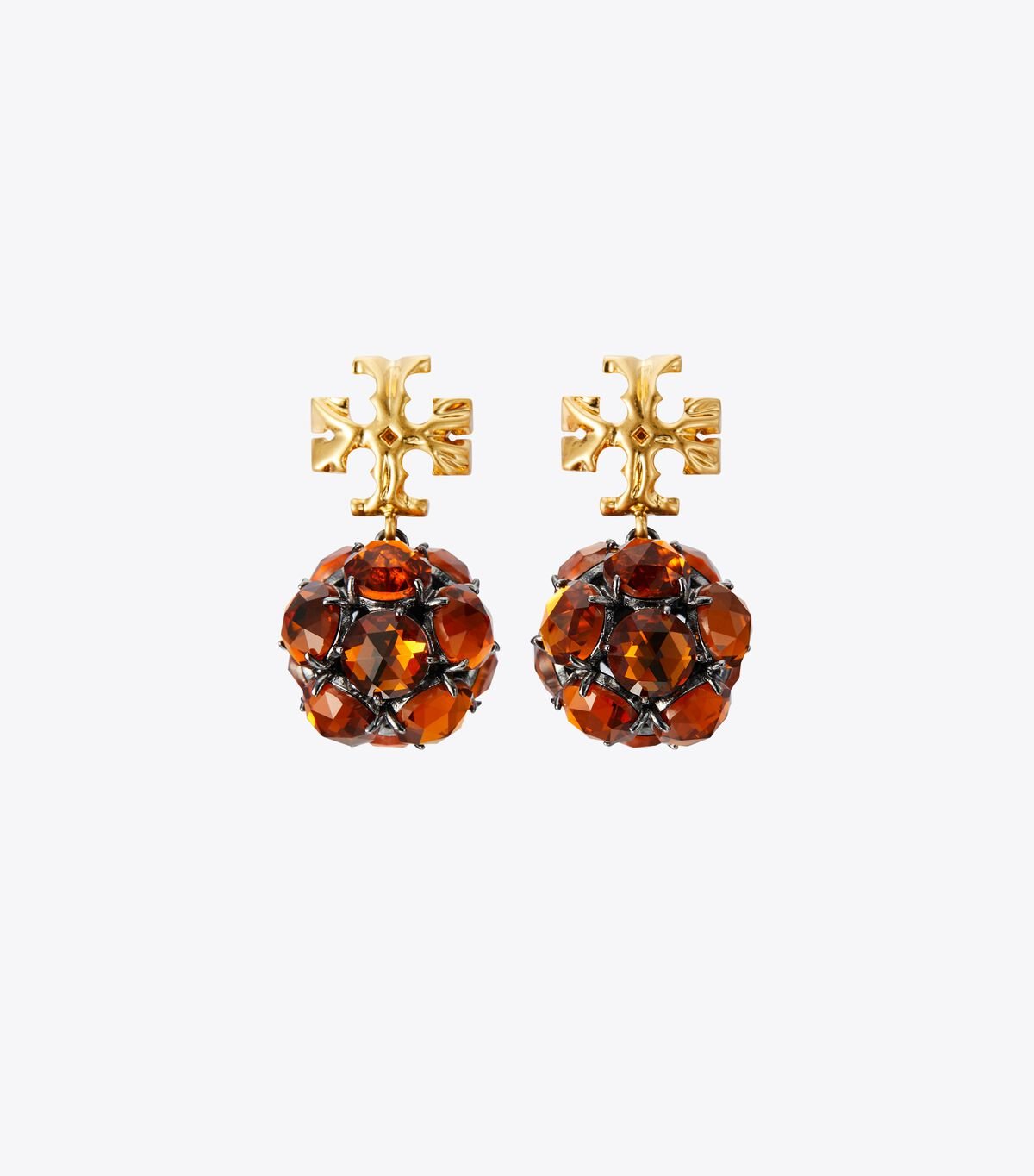 Tory Burch Gold / Orange Roxanne Small Drop Earrings