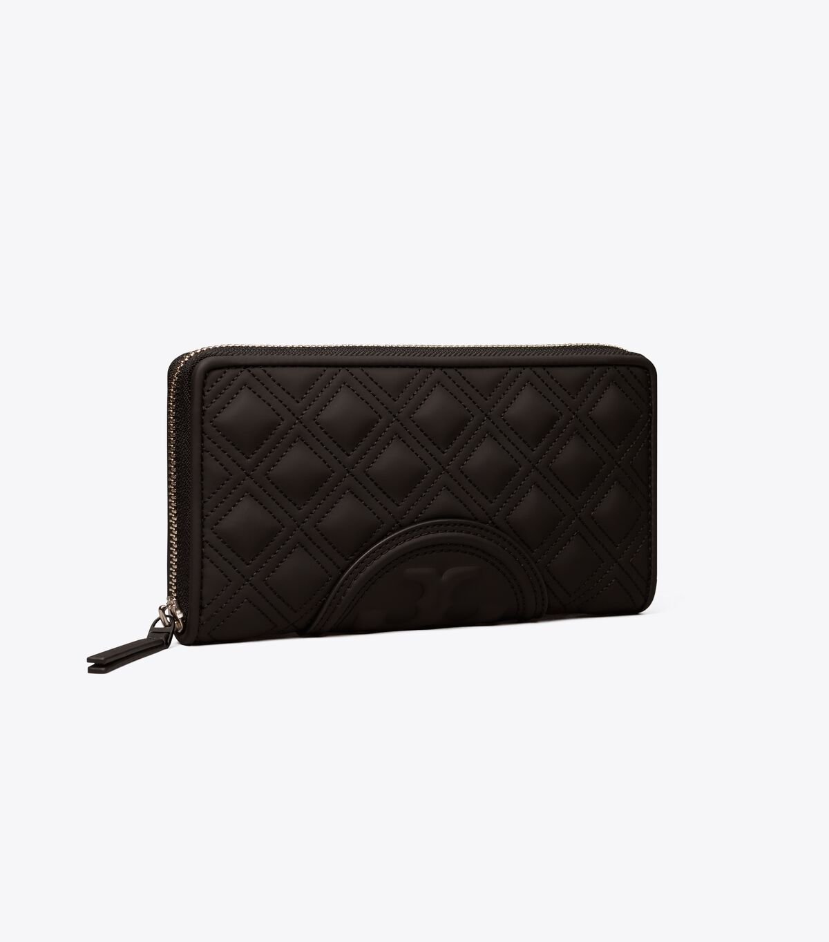 Tory Burch Black Fleming Soft Matte Zip Wallets