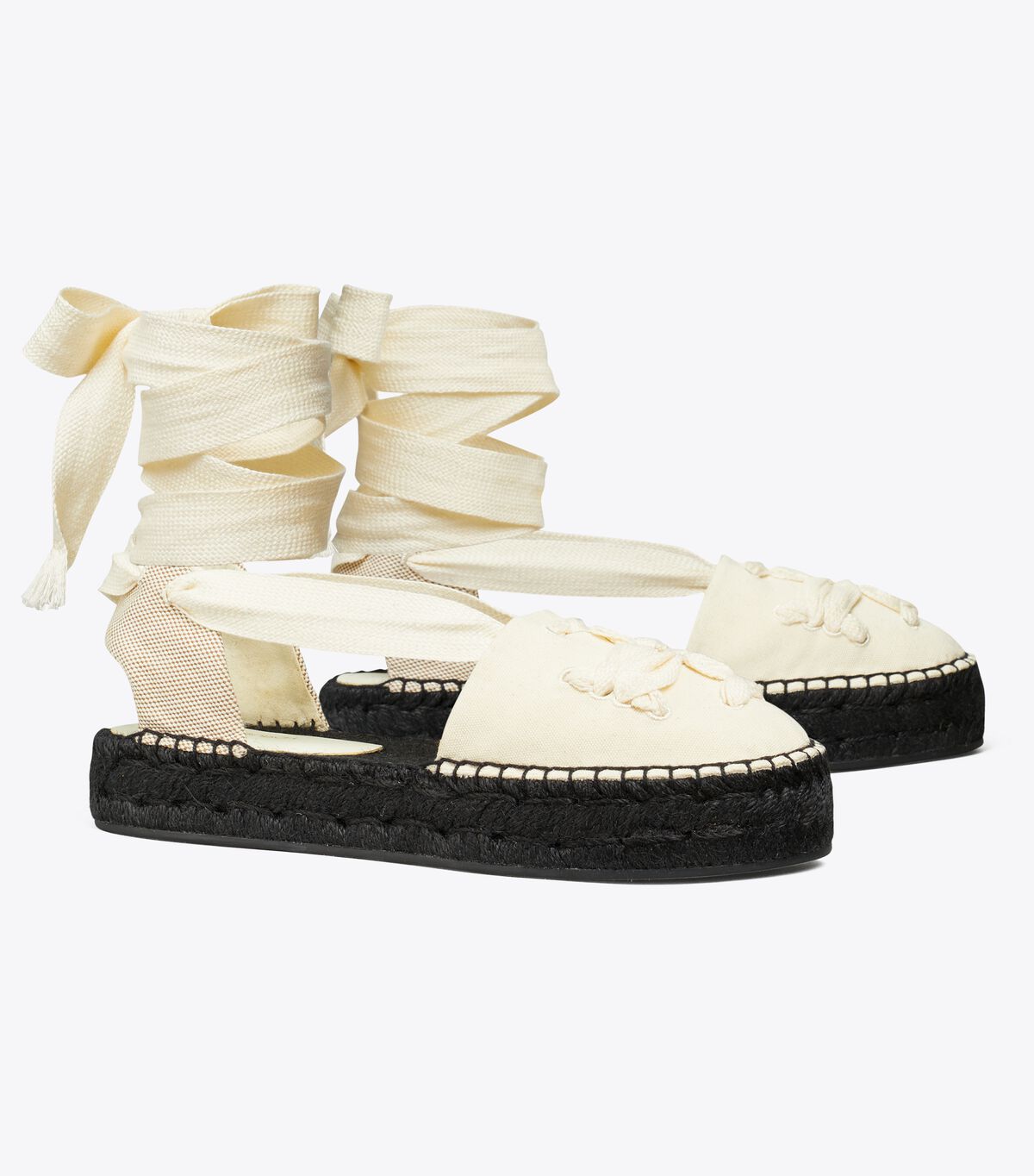 Tory Burch Beige Ribbon Espadrille