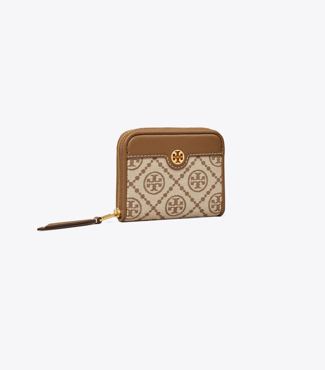 Tory Burch Brown T Monogram Card Case