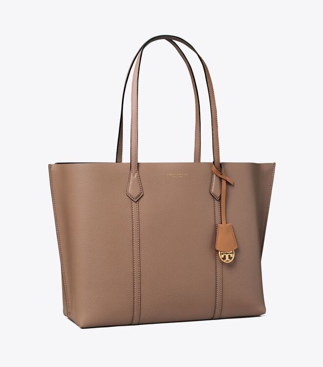 Tory Burch Dark Brown Perry Tote Bags