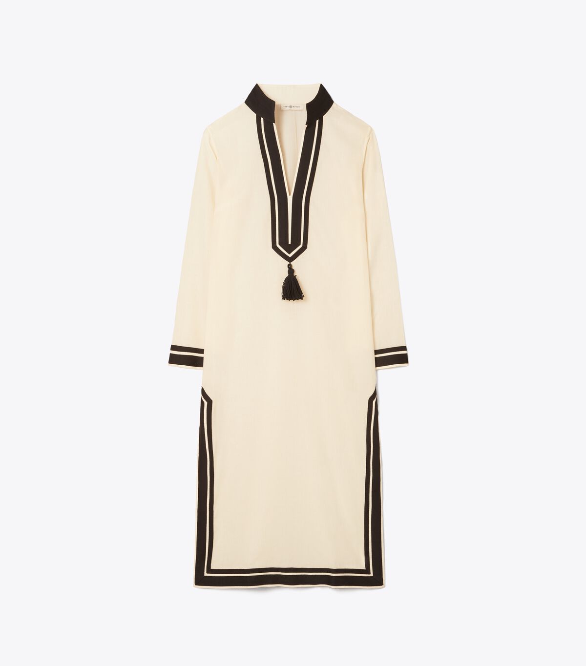 Tory Burch Cream / Black Tory Midi Dress