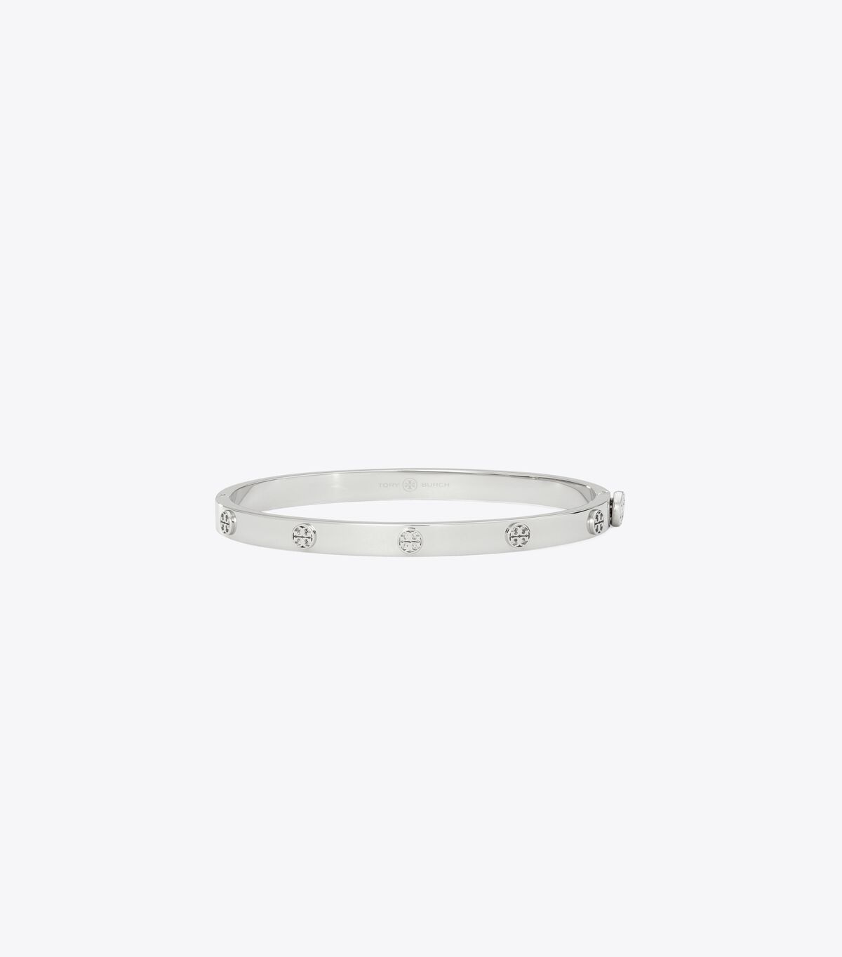 Tory Burch Silver Miller Stud Hinge 5mm Bracelet