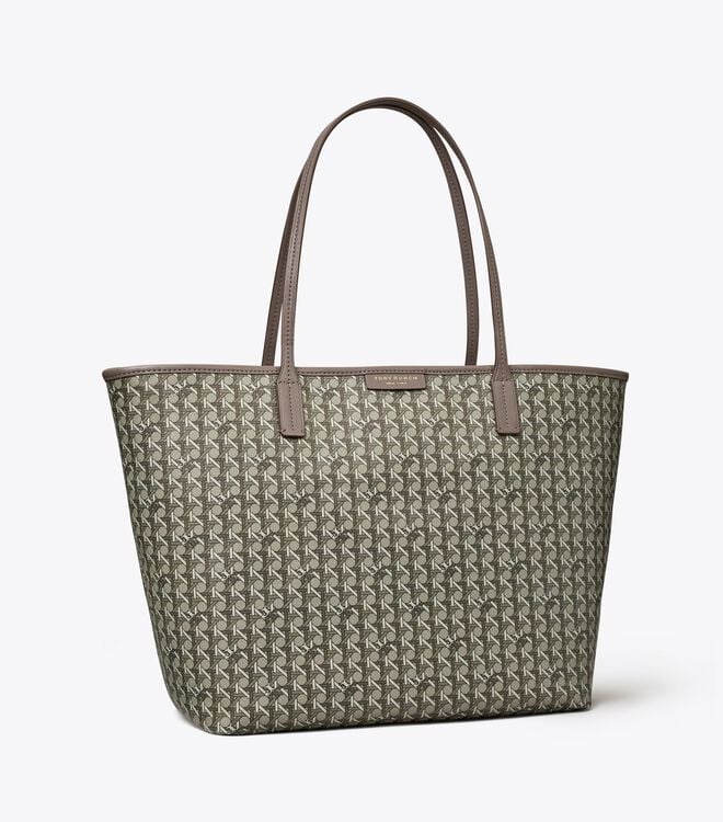 Tory Burch Grey Ever-ready Zip Tote Bags
