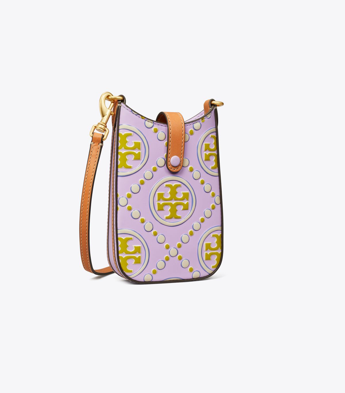 Tory Burch Lavender / White T Monogram Contrast Embossed Mini Bag