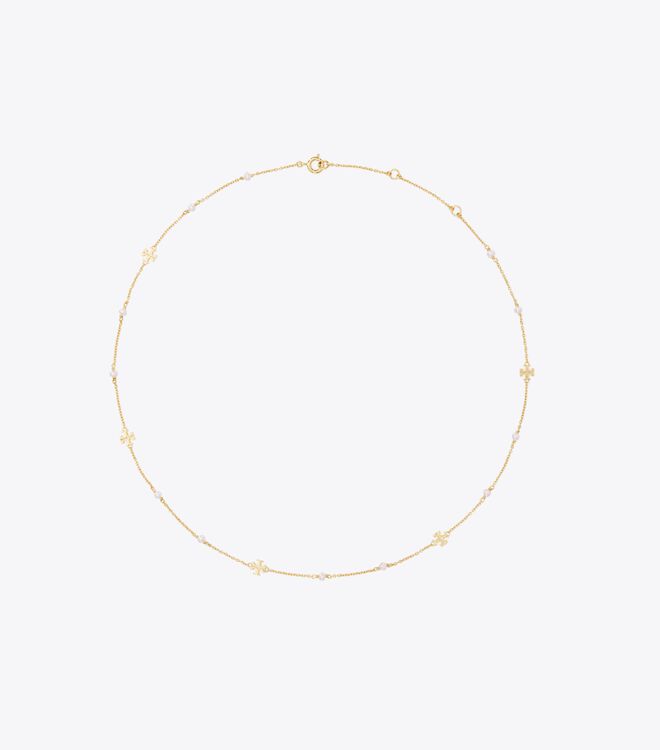Tory Burch Gold Kira Pearl Delicate Necklace