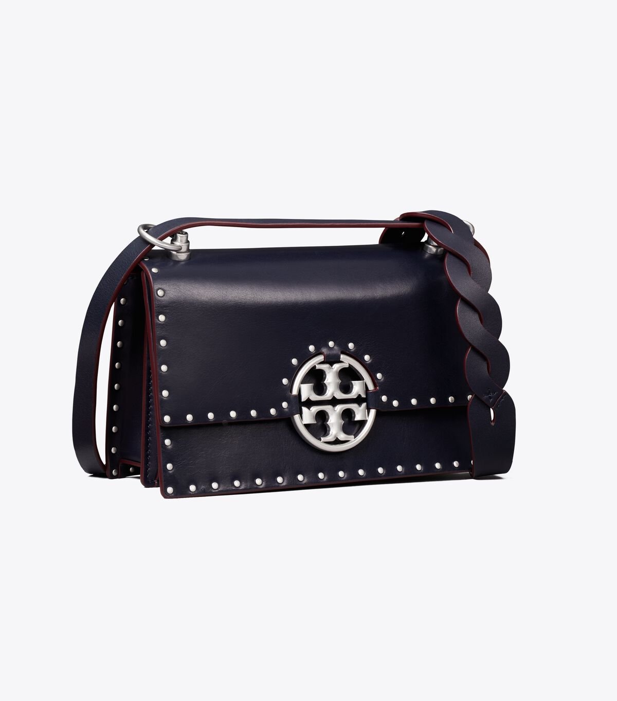 Tory Burch Black Small Miller Studded Flap Shoulder Bags