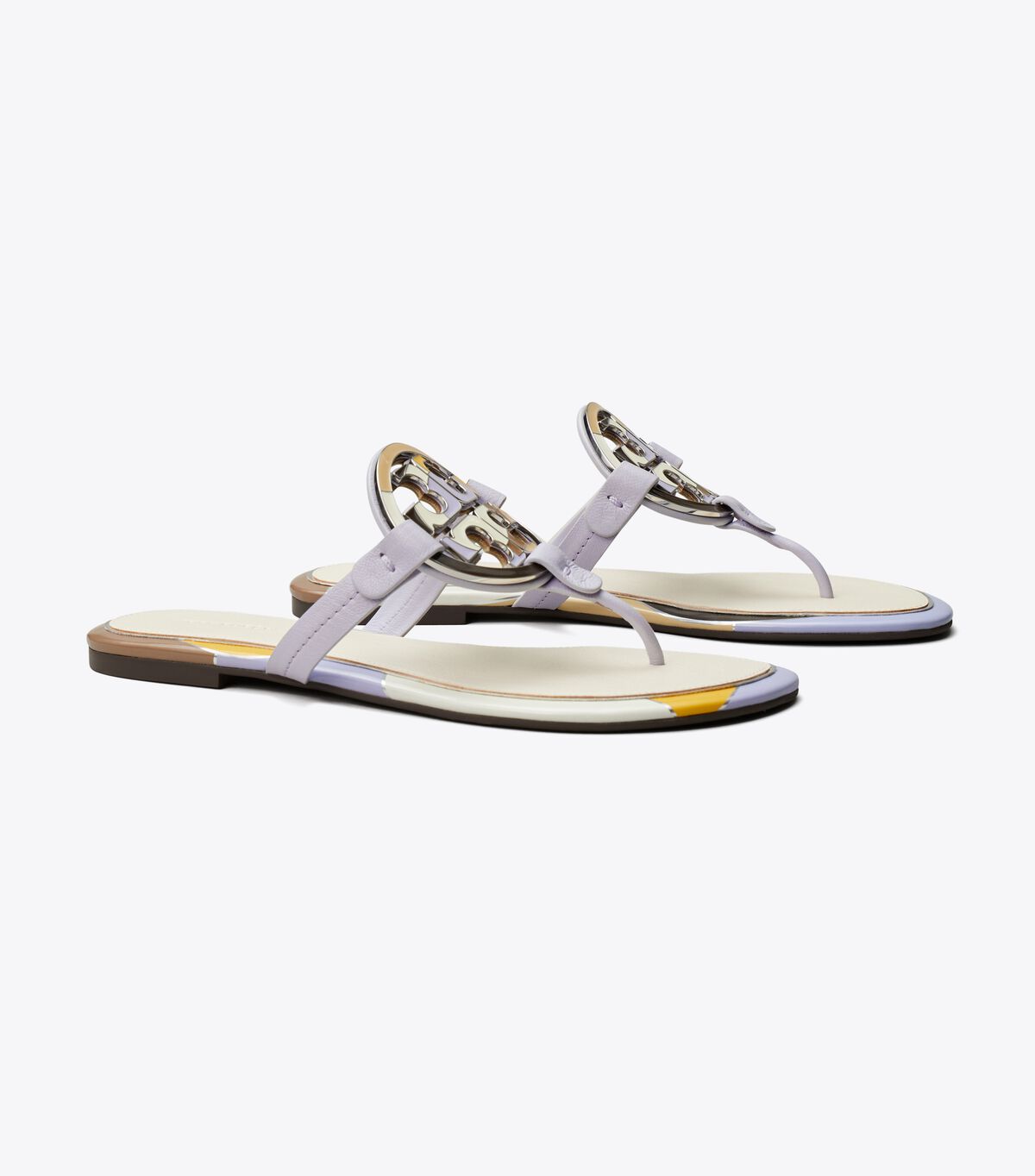 Tory Burch Light Purple Enamel Miller Sandals