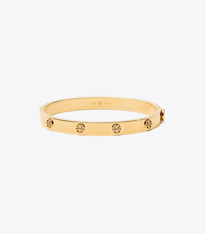 Tory Burch Gold Miller Stud Hinge 7mm Bracelet