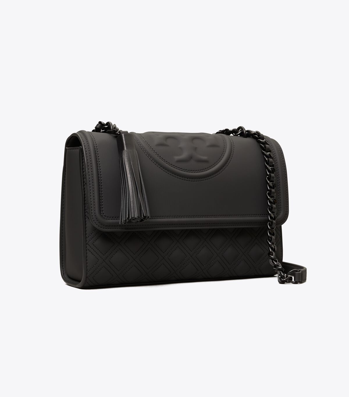 Tory Burch Black Fleming Matte Convertible Shoulder Bags