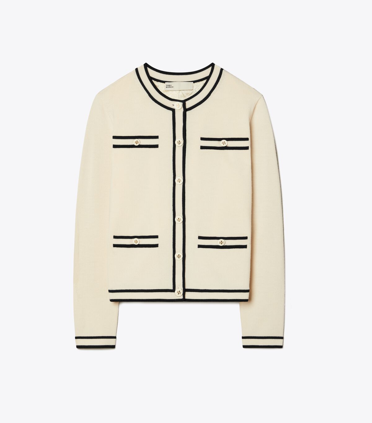 Tory Burch Cream / Navy Kendra Cardigan