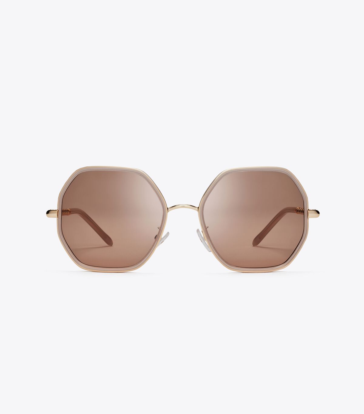 Tory Burch Pink / Brown Eleanor Chain Geometric Sunglasses