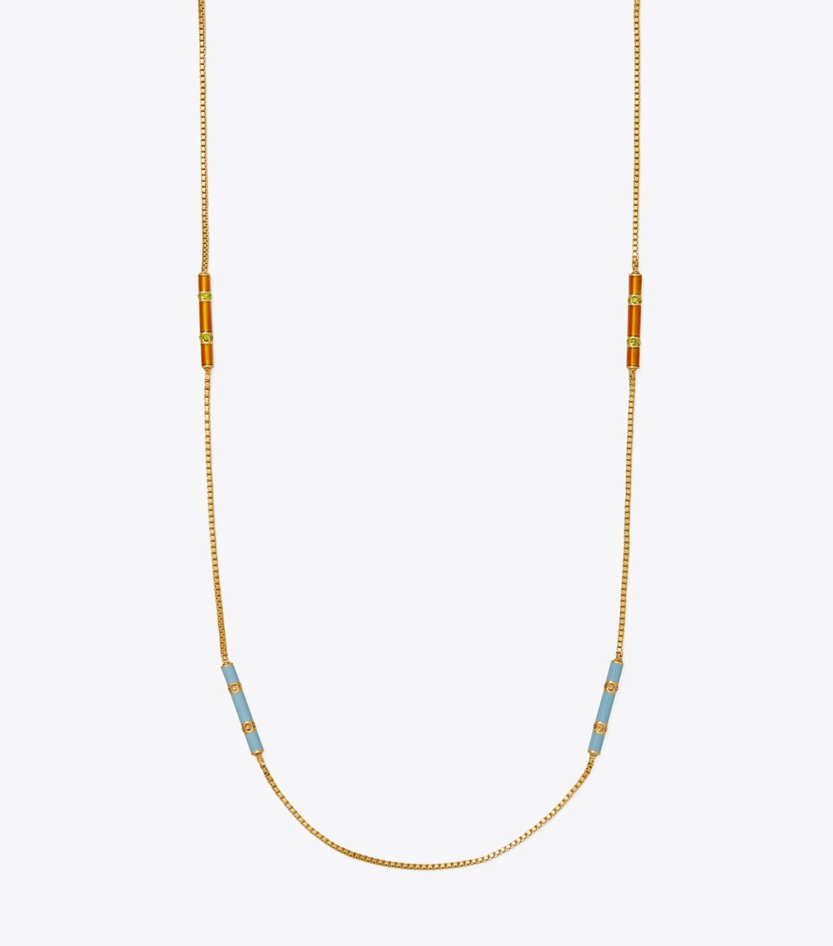 Tory Burch Multicolor Long Kira Enamel Necklace