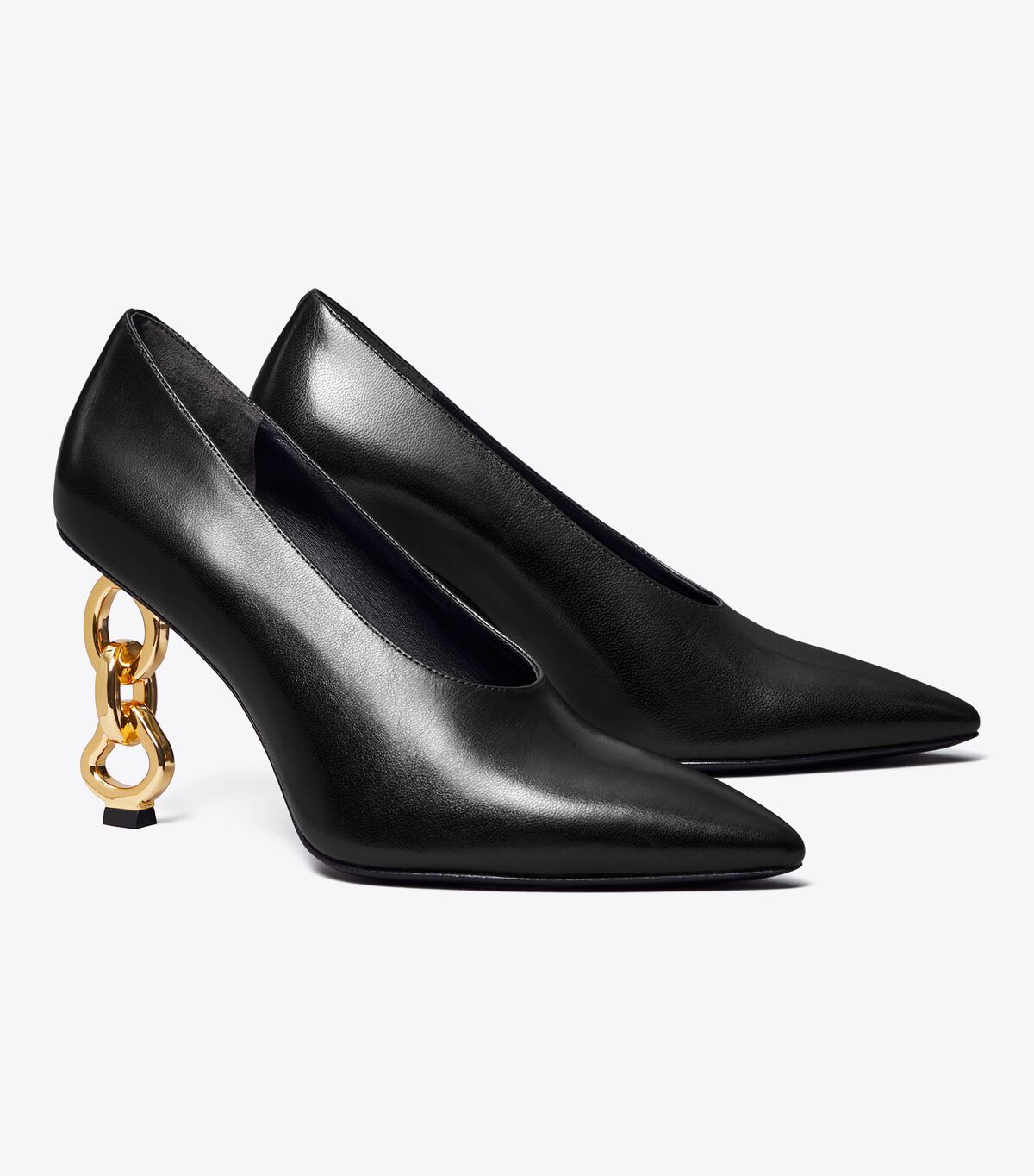 Tory Burch Black Chain Heels