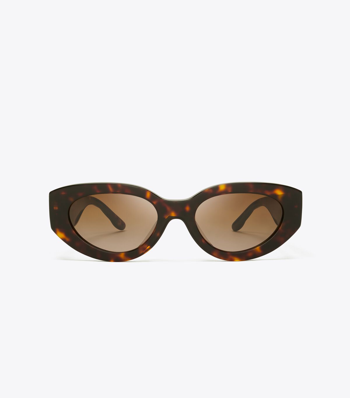 Tory Burch Dark Brown Kira Chevron Cat-eye Sunglasses