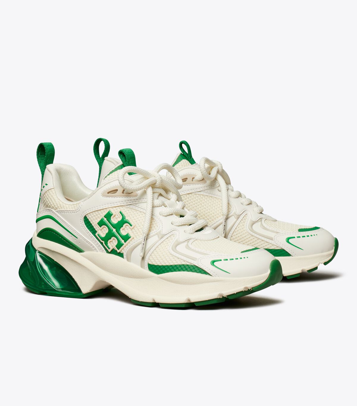 Tory Burch White Good Luck Tech Sneakers