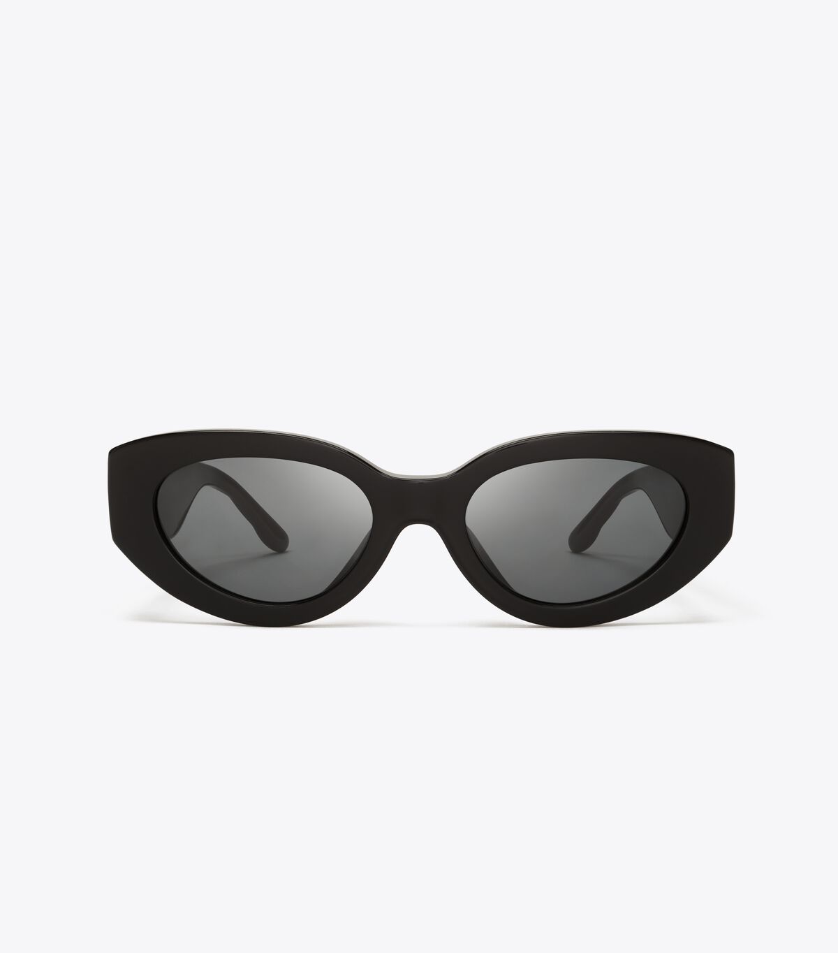 Tory Burch Black / Grey Kira Chevron Cat-eye Sunglasses