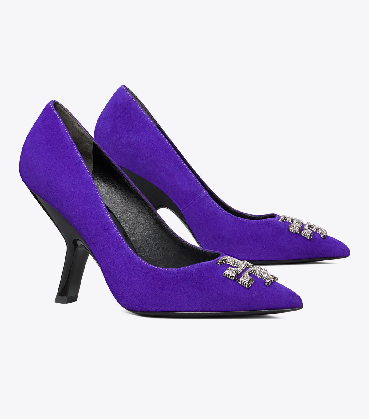 Tory Burch Deep Purple Eleanor Pavé Heels