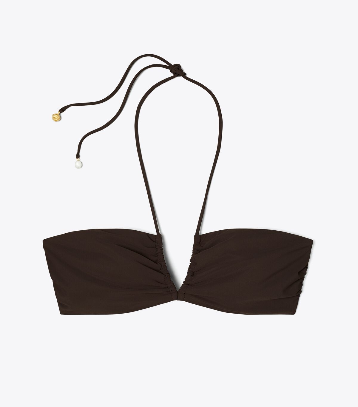 Tory Burch Chocolate Bandeau Bikini Tops