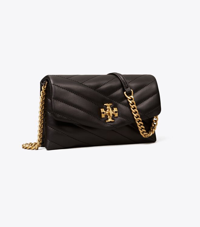 Tory Burch Black Kira Chevron Crossbody Bags