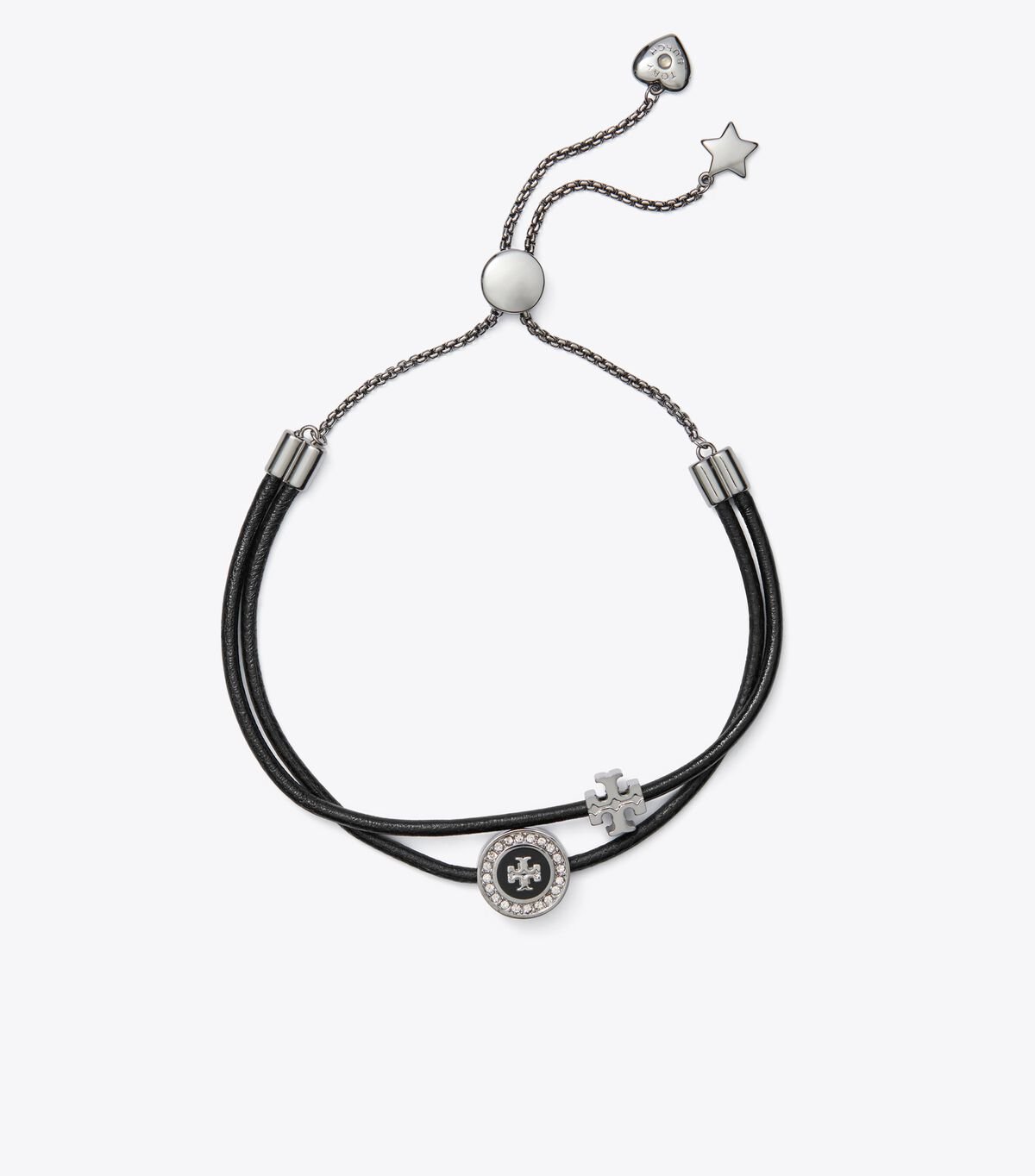 Tory Burch Black / Multicolor Kira Enamel Pavé Slider Bracelet