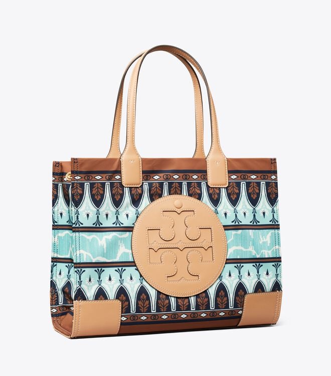 Tory Burch Multicolor Small Ella Printed Tote Bags