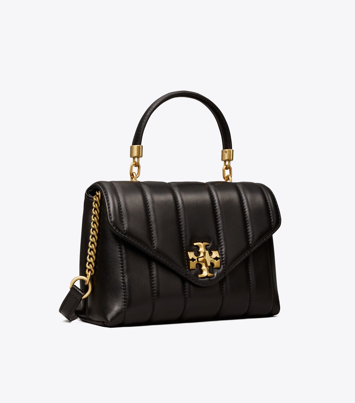 Tory Burch Black / Gold Small Kira Quilted Satchel Bags