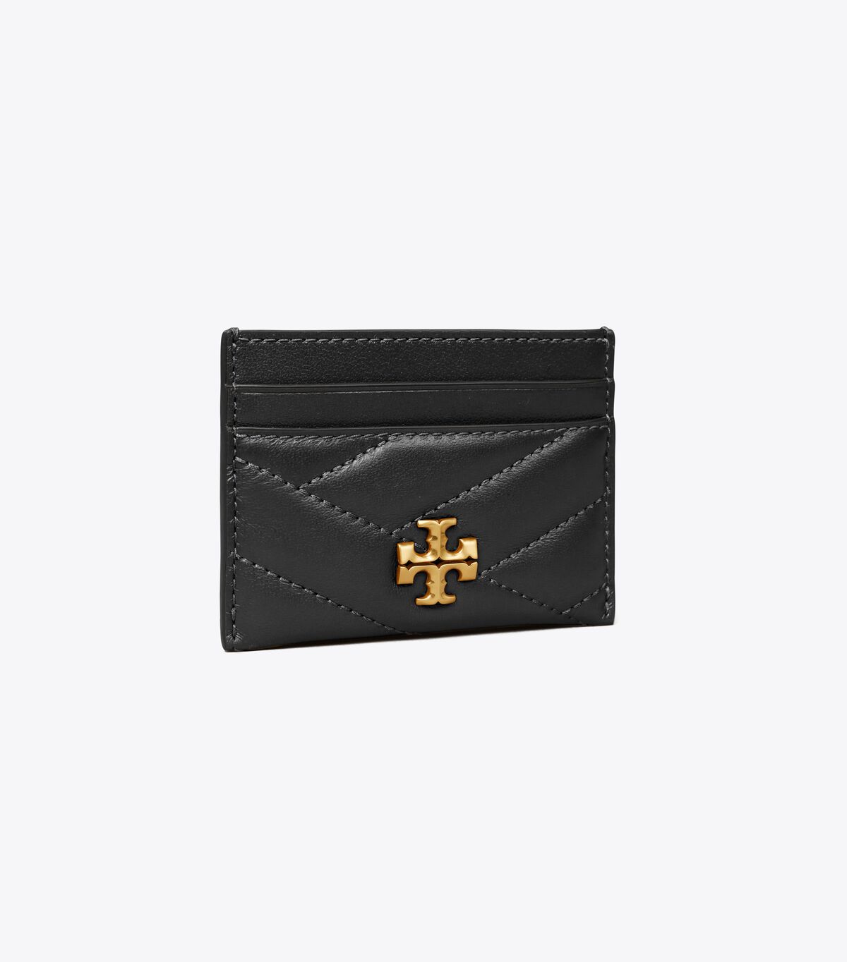 Tory Burch Black Kira Chevron Card Case