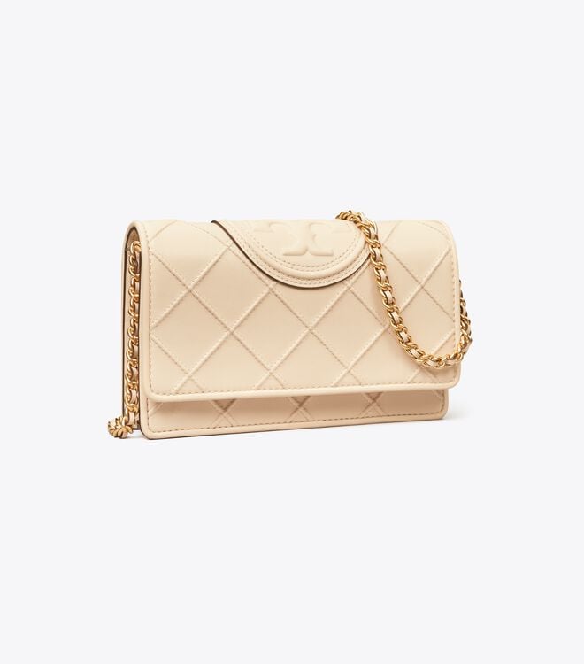 Tory Burch Cream Fleming Soft Wallets