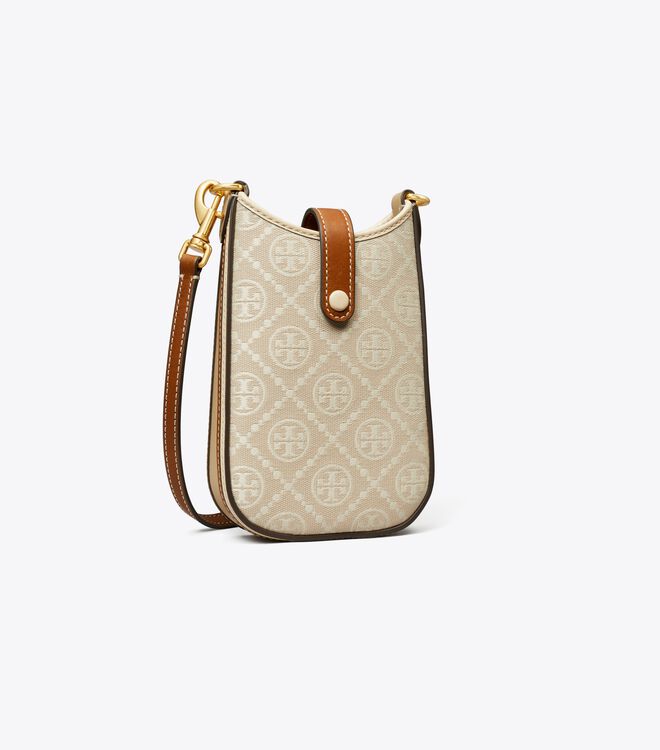 Tory Burch Beige T Monogram Mini Bag